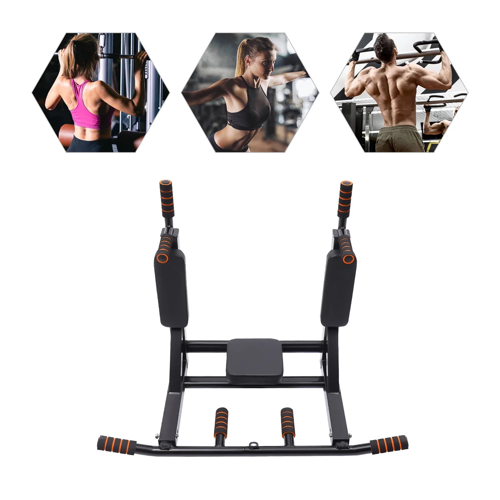 Wall-mount Pull Up Bar Chin Up Bar Multifunctional Dip Station for Indoor Gym Workout Training Equipment Fitness Dip Stand