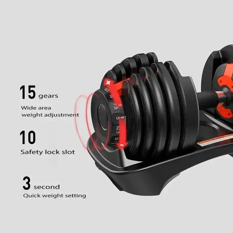 40kg/90 lbs. Smart, Fast, Detachable, and Adjustable Dumbbells: Household and Gym Fitness Equipment, Ideal for Weight Training