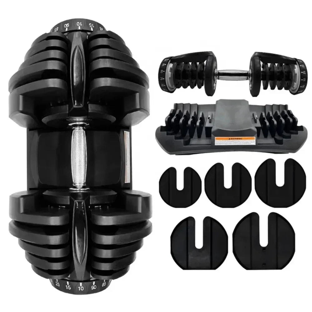 40kg/90 lbs. Smart, Fast, Detachable, and Adjustable Dumbbells: Household and Gym Fitness Equipment, Ideal for Weight Training
