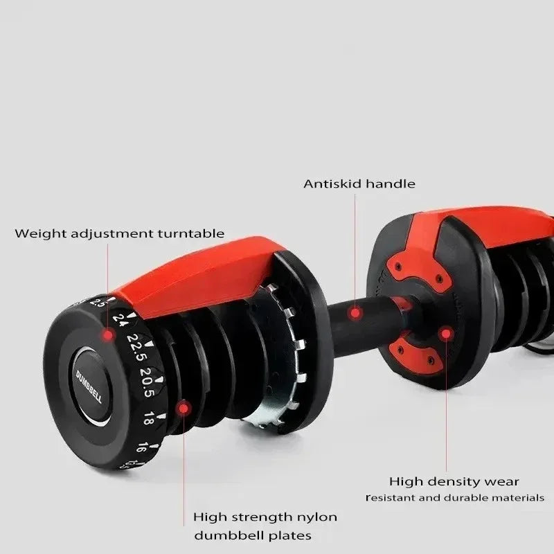 40kg/90 lbs. Smart, Fast, Detachable, and Adjustable Dumbbells: Household and Gym Fitness Equipment, Ideal for Weight Training