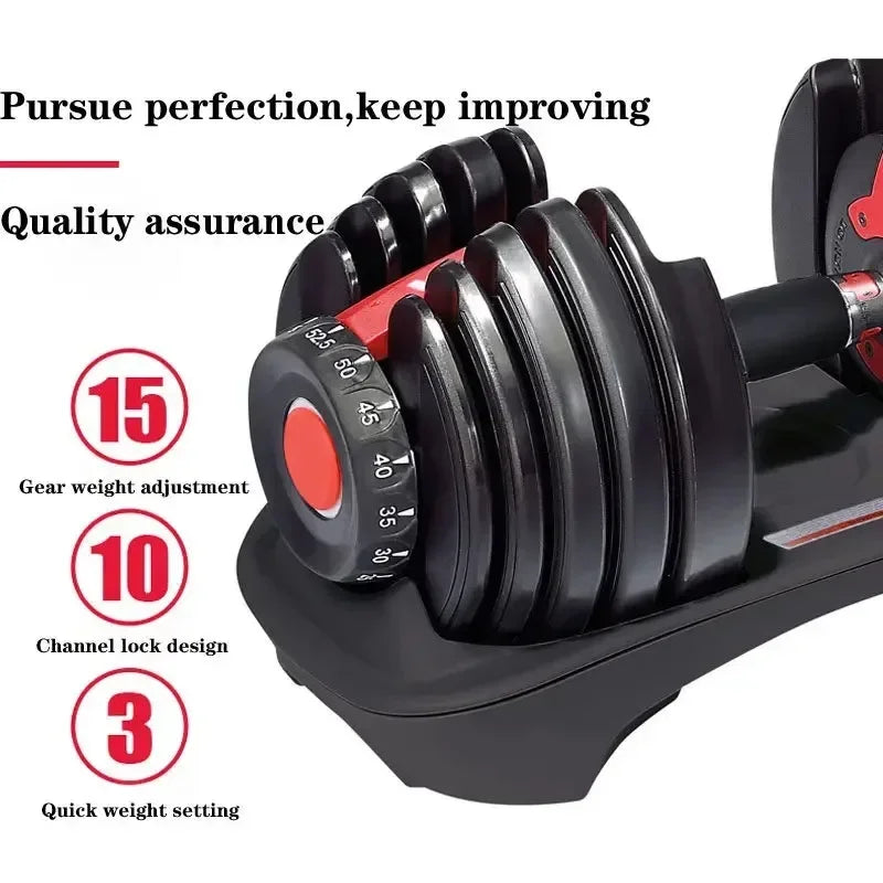 40kg/90 lbs. Smart, Fast, Detachable, and Adjustable Dumbbells: Household and Gym Fitness Equipment, Ideal for Weight Training
