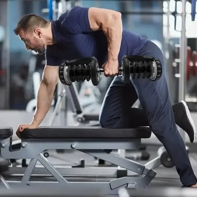 40kg/90 lbs. Smart, Fast, Detachable, and Adjustable Dumbbells: Household and Gym Fitness Equipment, Ideal for Weight Training