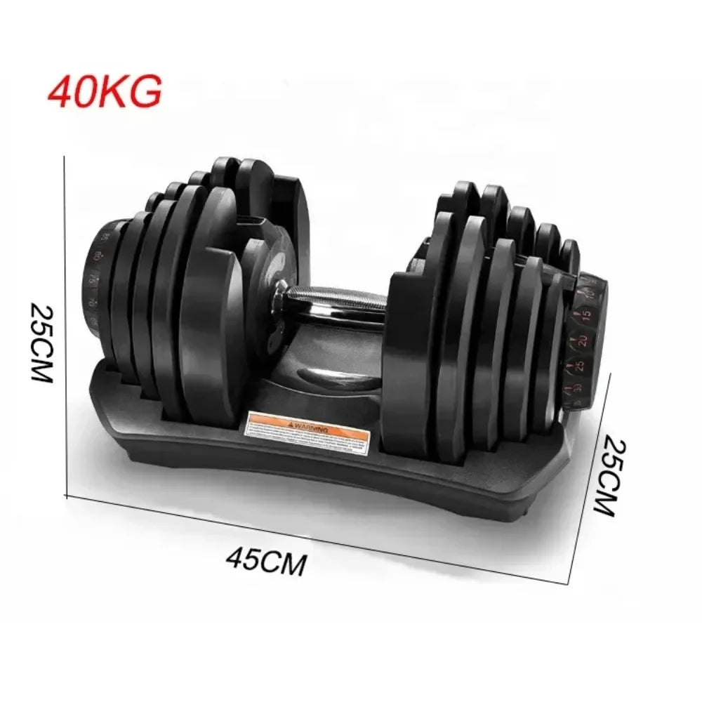 40kg/90 lbs. Smart, Fast, Detachable, and Adjustable Dumbbells: Household and Gym Fitness Equipment, Ideal for Weight Training