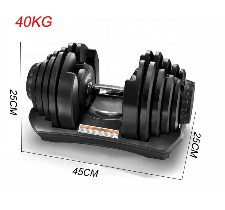 40kg/90 lbs. Smart, Fast, Detachable, and Adjustable Dumbbells: Household and Gym Fitness Equipment, Ideal for Weight Training