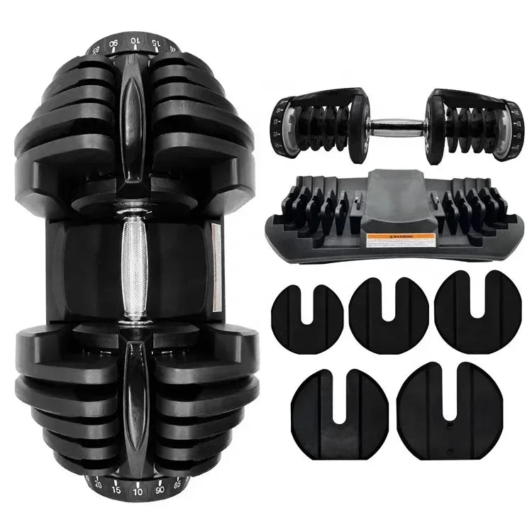 40kg/90 lbs. Smart, Fast, Detachable, and Adjustable Dumbbells: Household and Gym Fitness Equipment, Ideal for Weight Training