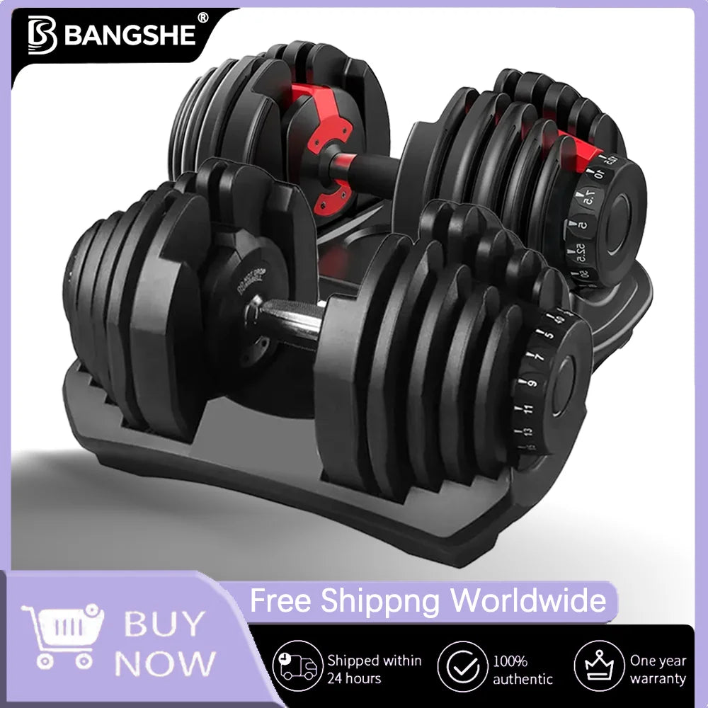 40kg/90 lbs. Smart, Fast, Detachable, and Adjustable Dumbbells: Household and Gym Fitness Equipment, Ideal for Weight Training